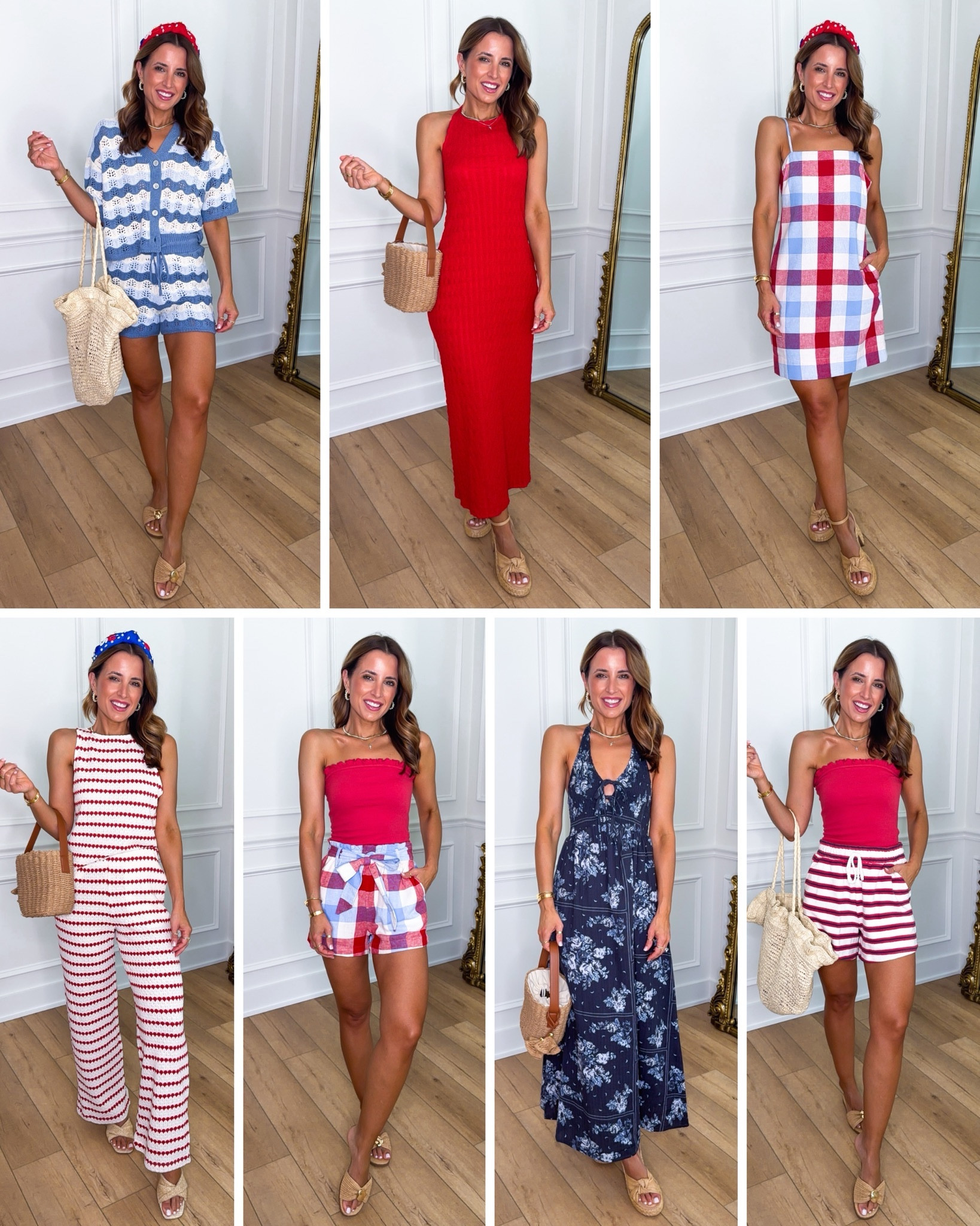 New Target red, white, and blue outfits. XS in each. Sandals are TTS. Fourth of July outfits. 4th of July outfits. Memorial day weekend. Summer outfits. Barbecue outfits. Boating outfits. Vacation outfits. Summer outfits. Swimsuit coverups. 
*Size down in plaid dress. Matching pant set runs a smidge big, too.


#LTKootd #LTKSwim #LTKTravel