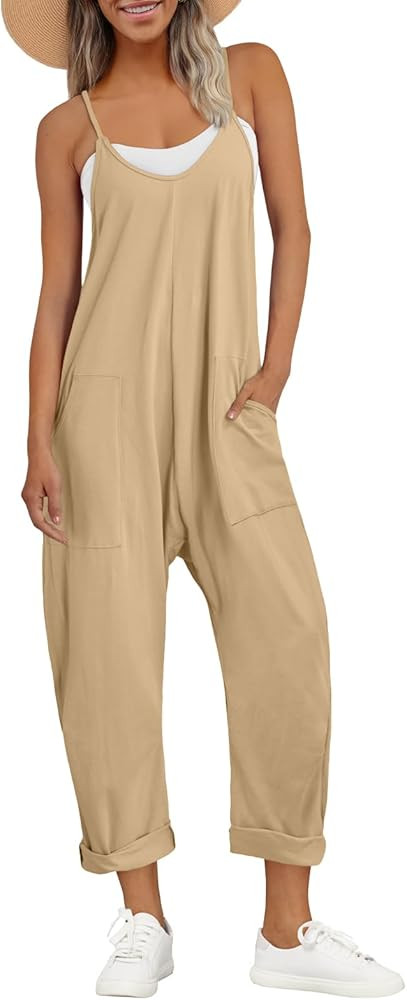 AUTOMET Jumpsuits for Women Casual Summer Outfits Rompers Comfy Beach Vacation Trendy Overalls Ju... | Amazon (US)