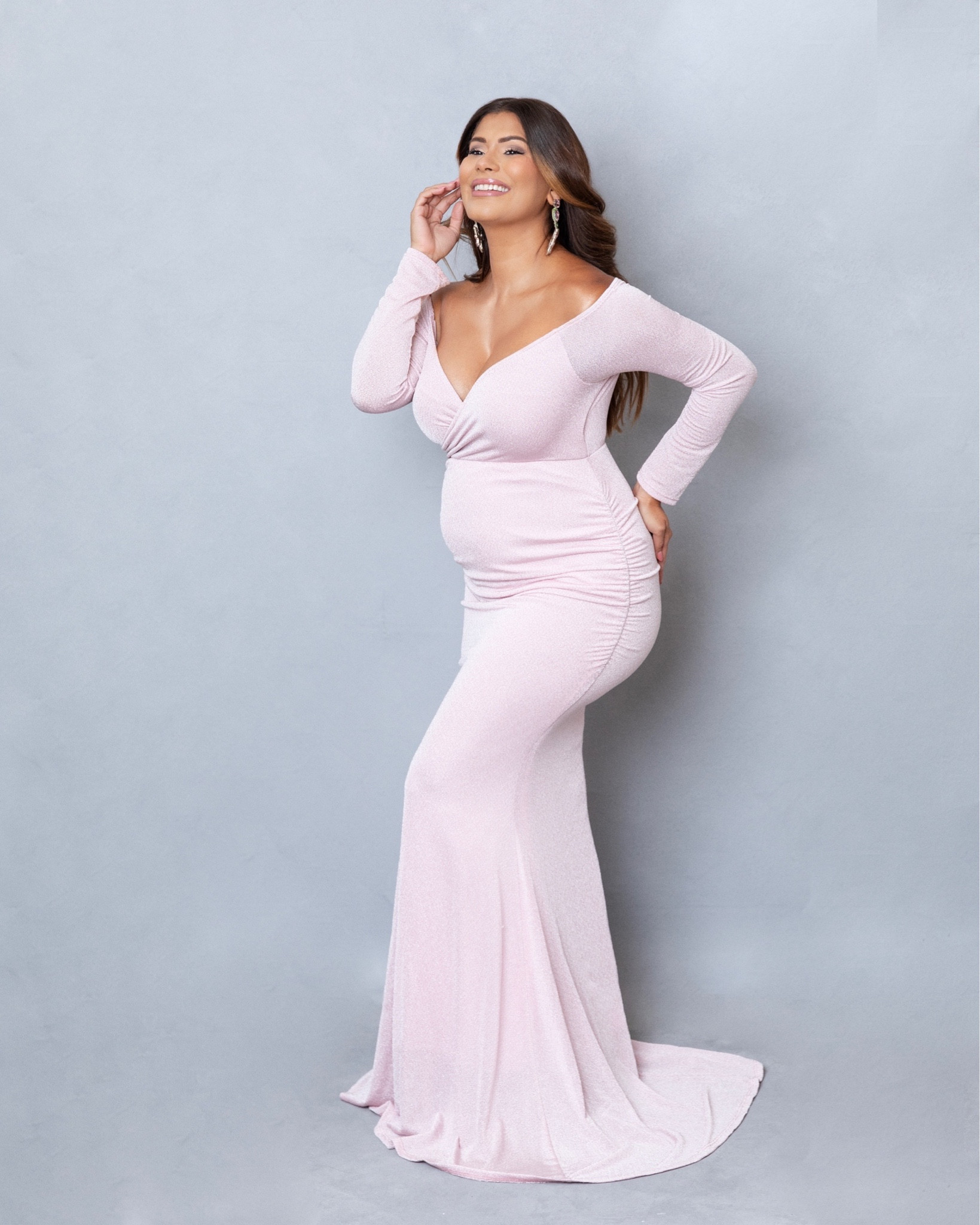 Maternity dress photoshoot dress nursing dress pregnant dress use my code Dani25 for discount! 

#LTKfamily #LTKbaby #LTKbump