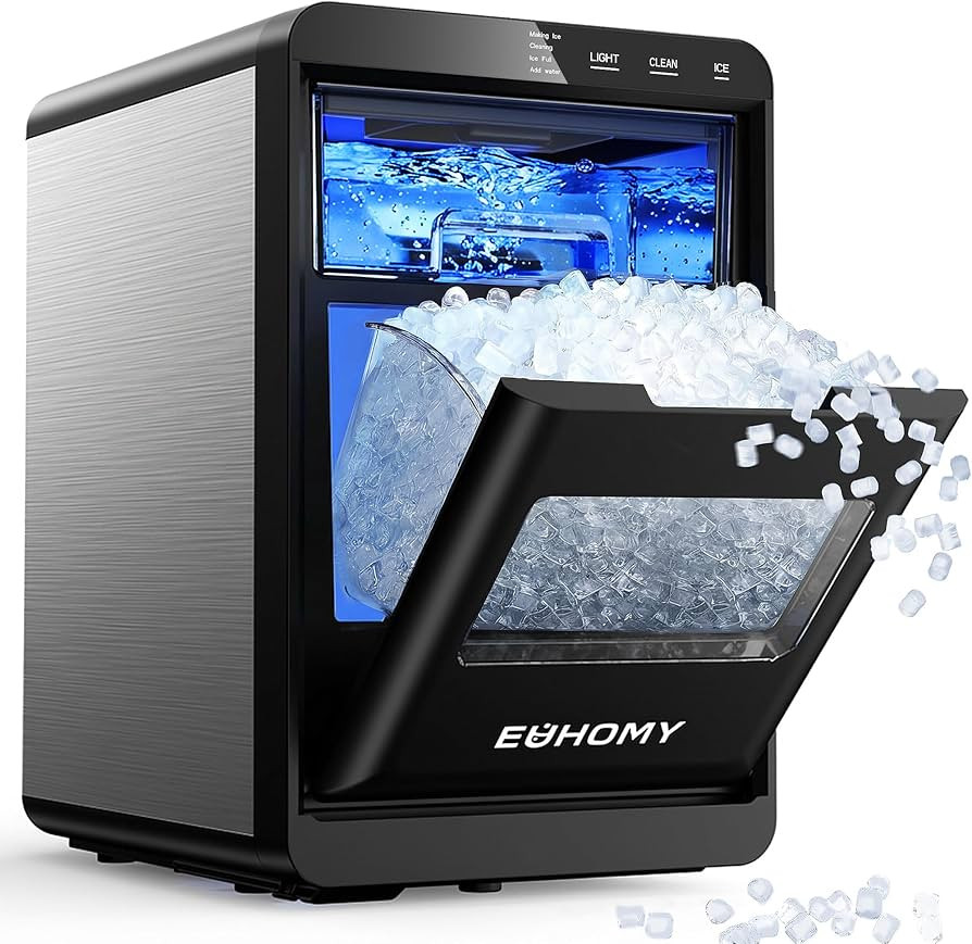 EUHOMY Nugget Ice Maker Countertop, 40Lbs/24H Pebble Ice Maker Machine, Self-Cleaning Countertop ... | Amazon (US)