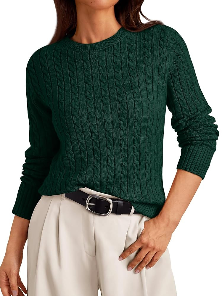LILLUSORY Womens Lightweight Cable Knit Soft Business Casual Trendy Classic Pullover Sweaters Fal... | Amazon (US)