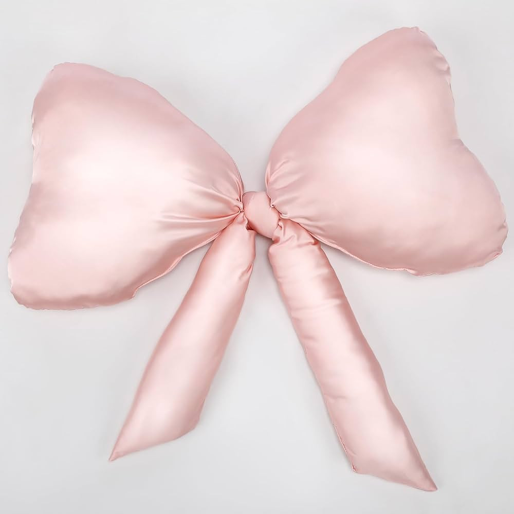 1pack Big Bow Throw Pillow 27 x 24 Inches Satin Bow Pillow Aesthetic Bow Shaped Pillow Coquette P... | Amazon (US)