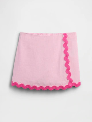 Kids Pull-On Linen-Blend Skort | Gap Factory