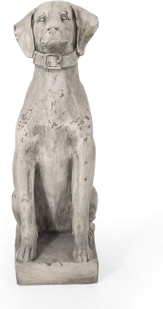 Christopher Knight Home Gomer Outdoor Dog Statue, Antique White | Amazon (US)