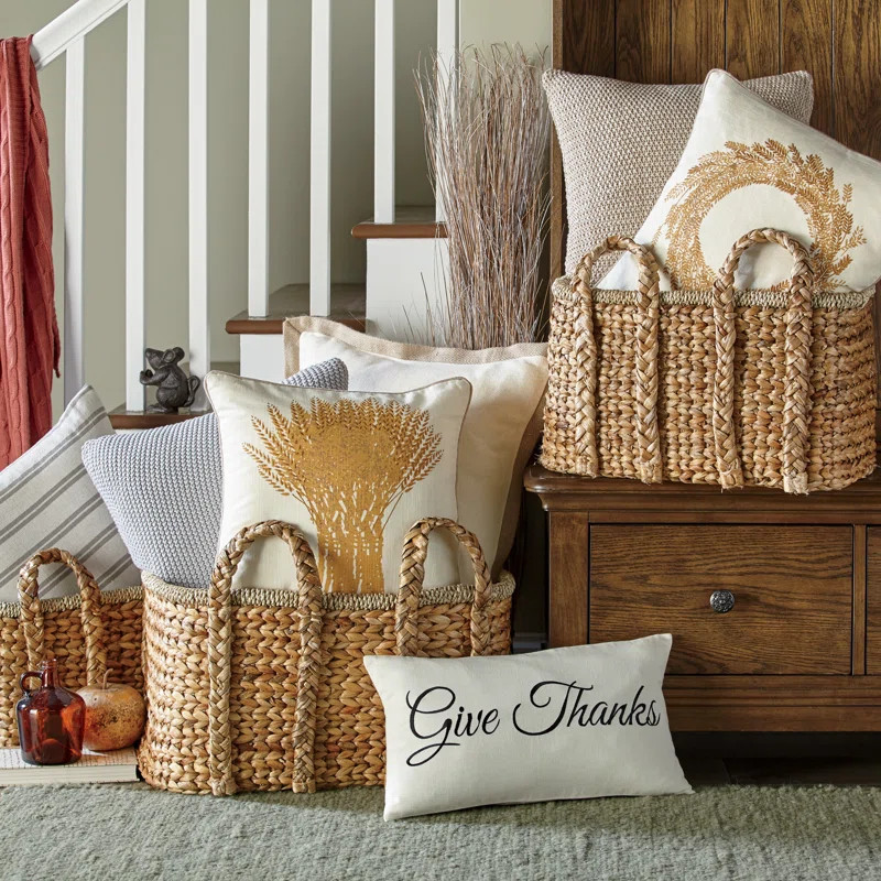 Handled Storage Rattan Basket | Wayfair North America