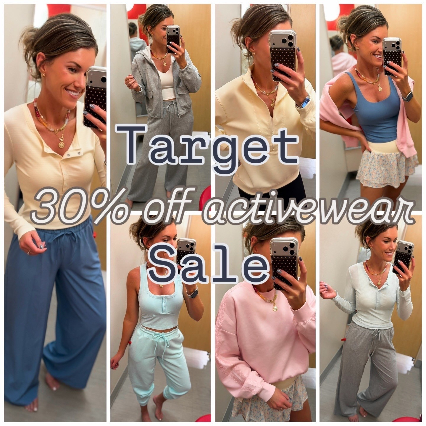 Target activewear sale!! 30% off so many great pieces. 
Blue pants not available online in this color. Linked the navy version. 
Wearing medium in all bottoms. Tanks medium. Henleys medium. Jacket small. Sweatshirt small. Quarter zip medium  

#LTKSaleAlert #LTKSeasonal #LTKActive