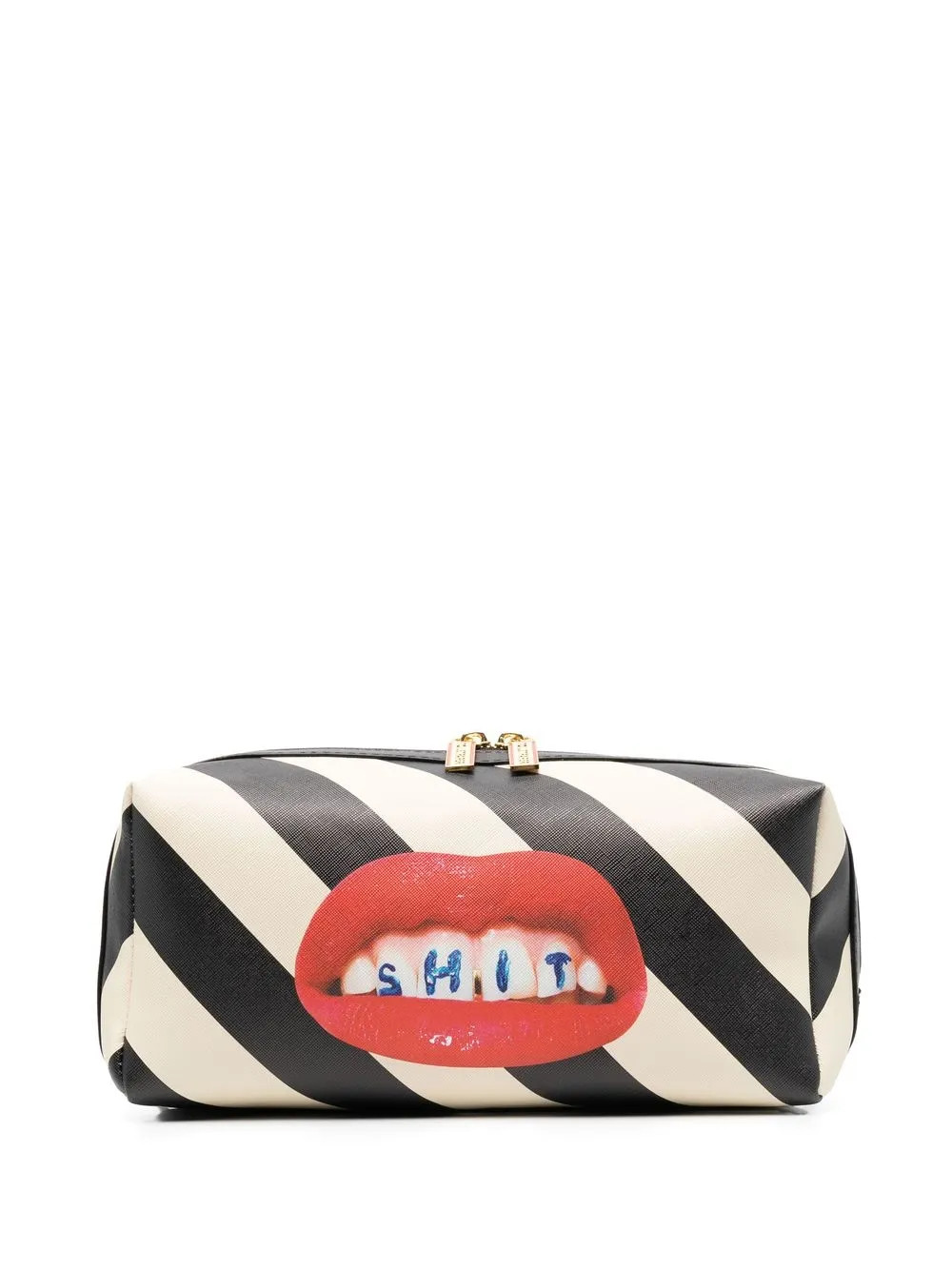 Seletti graphic-print Striped Wash Bag | Black | FARFETCH | Farfetch Global