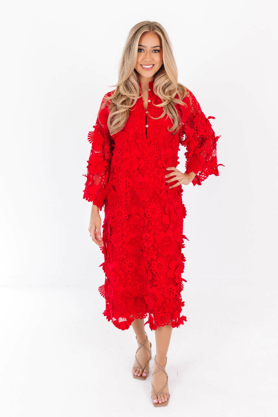 The Seraphina Midi Dress - Red | The Impeccable Pig