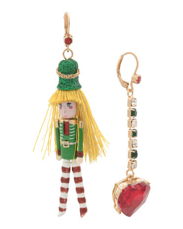 Nutcracker Heart Mismatched Earrings | TJ Maxx
