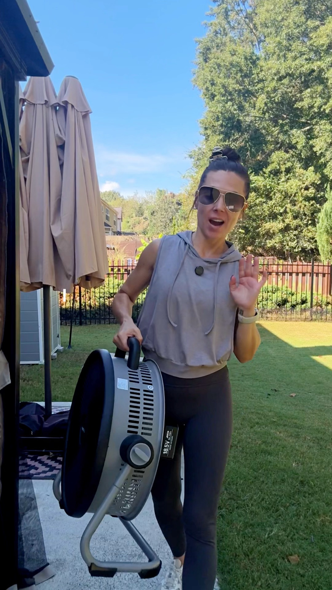 I originally bought this cordless fan for one reason, and now I keep finding new places to use it. 😂
Baseball games. Outdoor tournaments. Camping. The patio. The backyard. The garage.
If I’m going to be outside for hours, I’d rather bring my own breeze than sit there sweating and hoping the wind picks up.
This 20-inch industrial fan has 6 speeds, powerful airflow, a 180-degree adjustable head, and a rechargeable battery that lasts up to 30 hours.
It’s cordless when you need it, but you can also plug it in when you’re near an outlet.
Definitely one of those practical things that makes hot days outside a little more manageable.

#OutdoorLiving #SummerEssentials #SportsMomLife #PortableFan #CampingGear #AD