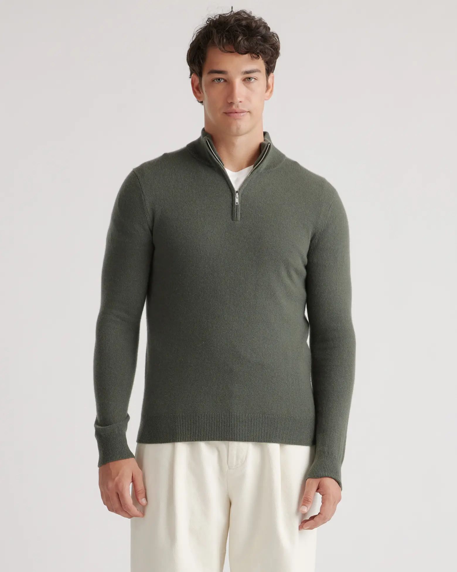 Mongolian Cashmere Quarter Zip Sweater | Quince