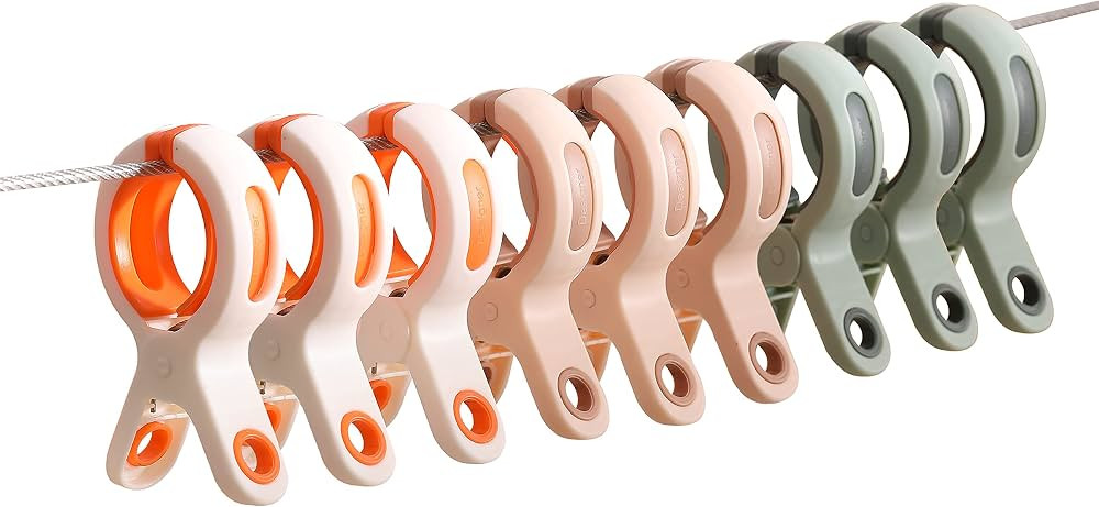 9 Pack Beach Towel Clips for Beach Chair Pool Chair on Cruise, Silicone Plastic Strong Clip,Keep ... | Amazon (US)