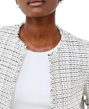 Women's Effie Boucle Open Front Jacket | Macy's
