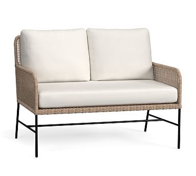 Tulum All-Weather Wicker 47" Loveseat | Pottery Barn (US)