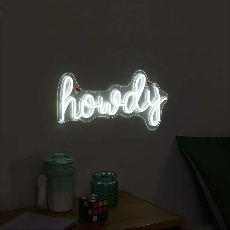 Urban Shop 9.5" x 21" Howdy LED Wall Sign | Walmart (US)