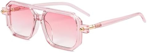 NIDOVIX Vintage Square 70s Aviator Sunglasses for Women Men Retro Classic Flat Aviator Frame Sun ... | Amazon (US)