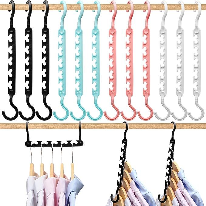 12-Pack-Closet-Organizers-and-Storage,Closet-Organizer-Hanger for Heavy Clothes,Sturdy Closet-Org... | Amazon (US)