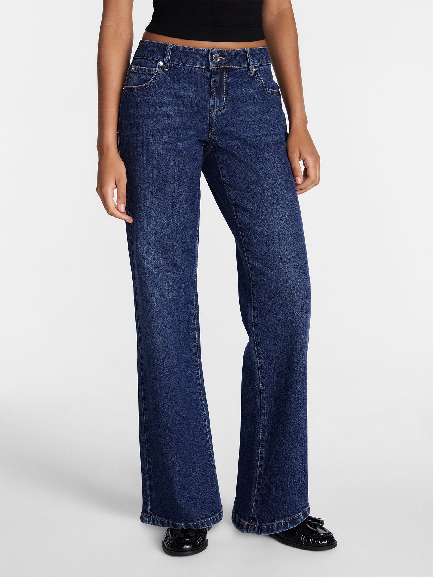 No Boundaries Straight Leg Jeans, 31.5'' Inseam, Women's 00-20 | Walmart (US)