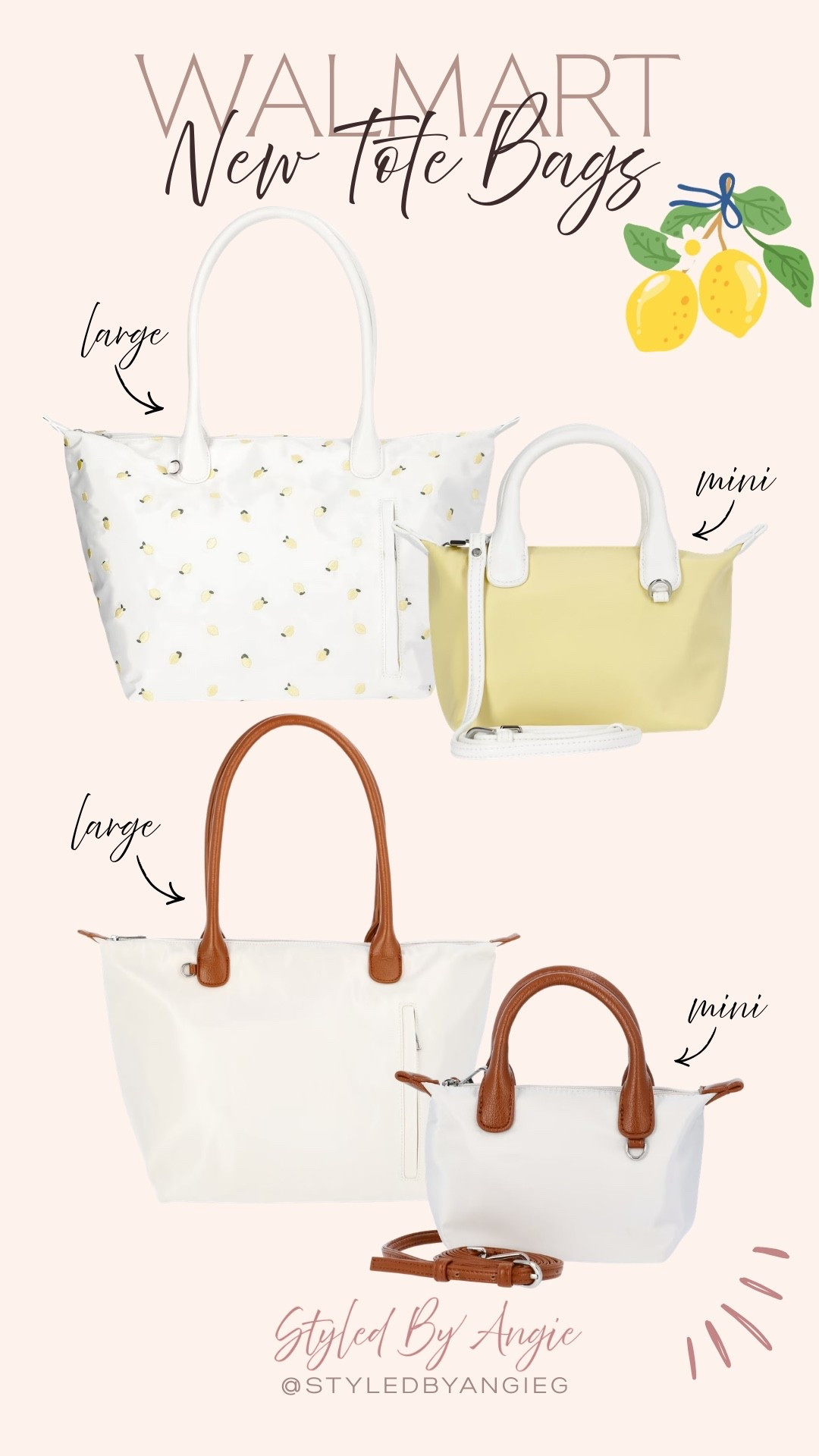 New Walmart tote bags for spring 👜🌸
Available in large and mini sizes—perfect for everyday errands, travel, or a quick coffee run.

spring tote bag, walmart finds, everyday tote, mini tote bag, large tote bag, spring accessories, walmart new arrivals, walmart fashion

#LTKSeasonal #LTKSpringSale