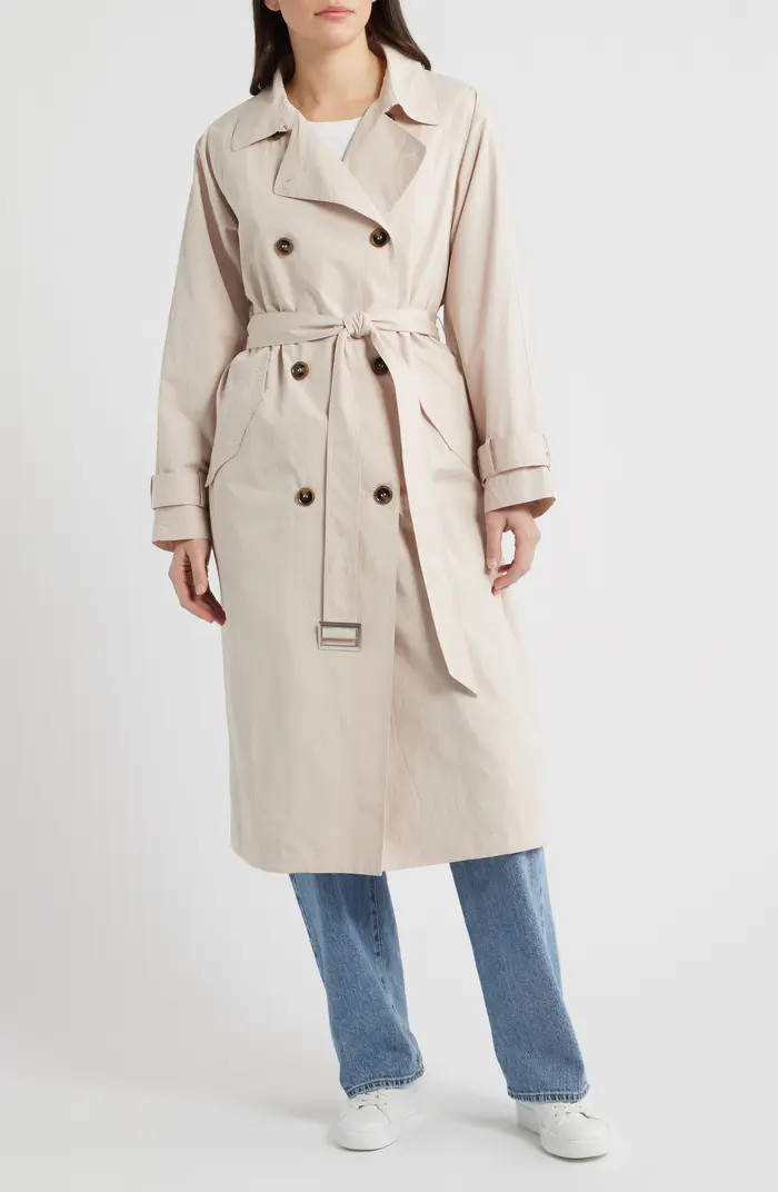 Long Double Breasted Trench Coat | Nordstrom