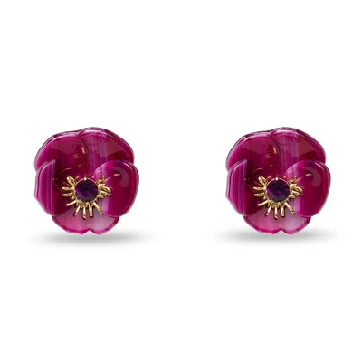 WILDBERRY PANSY BUTTON EARRINGS | LELE SADOUGHI