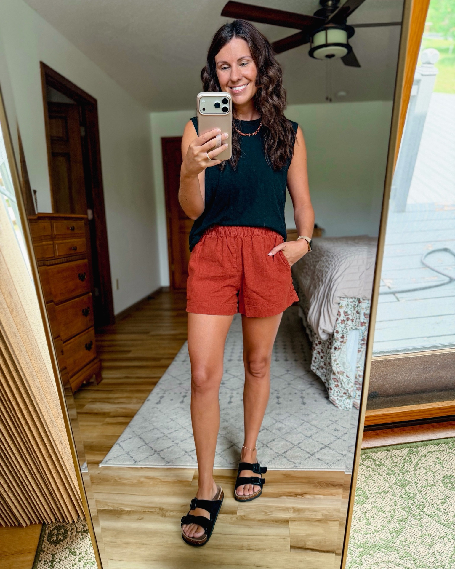 xs in my tank (selling out; so also linked similar!) and xxs in my linen shorts (I size down bc linen stretches with wear). My sandals are size 6. 

My necklace is thrifted so I linked a bunch of similar styles!

#LTKPetite #LTKmomlife #LTKootd