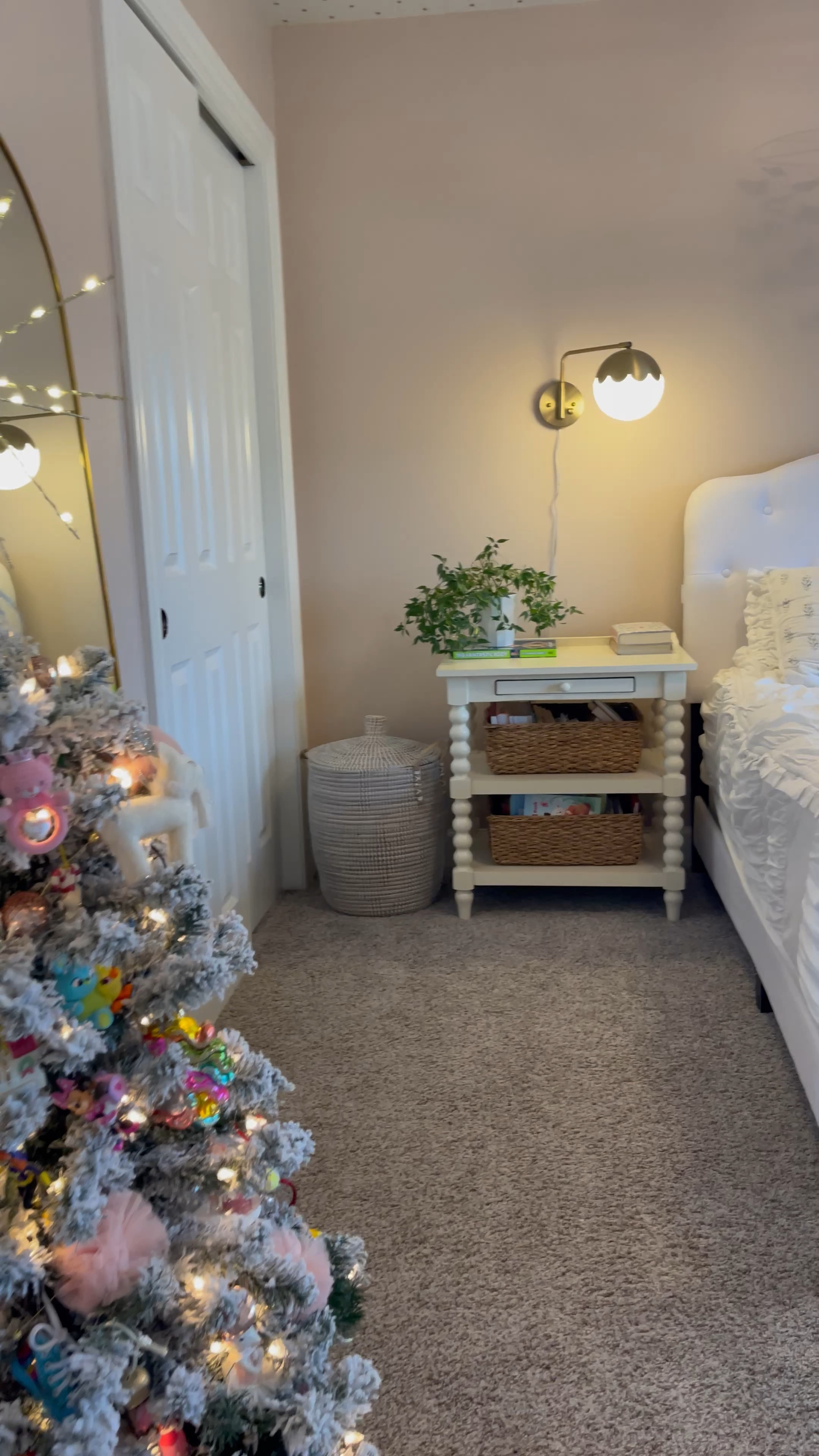 Cozy beautiful girl’s bedroom; reading nook, window bench, upholstered bed, nightstand, kid’s desk, wall sconces, bedroom storage, kid’s room storage 

#LTKkids #LTKstyletip #LTKhome