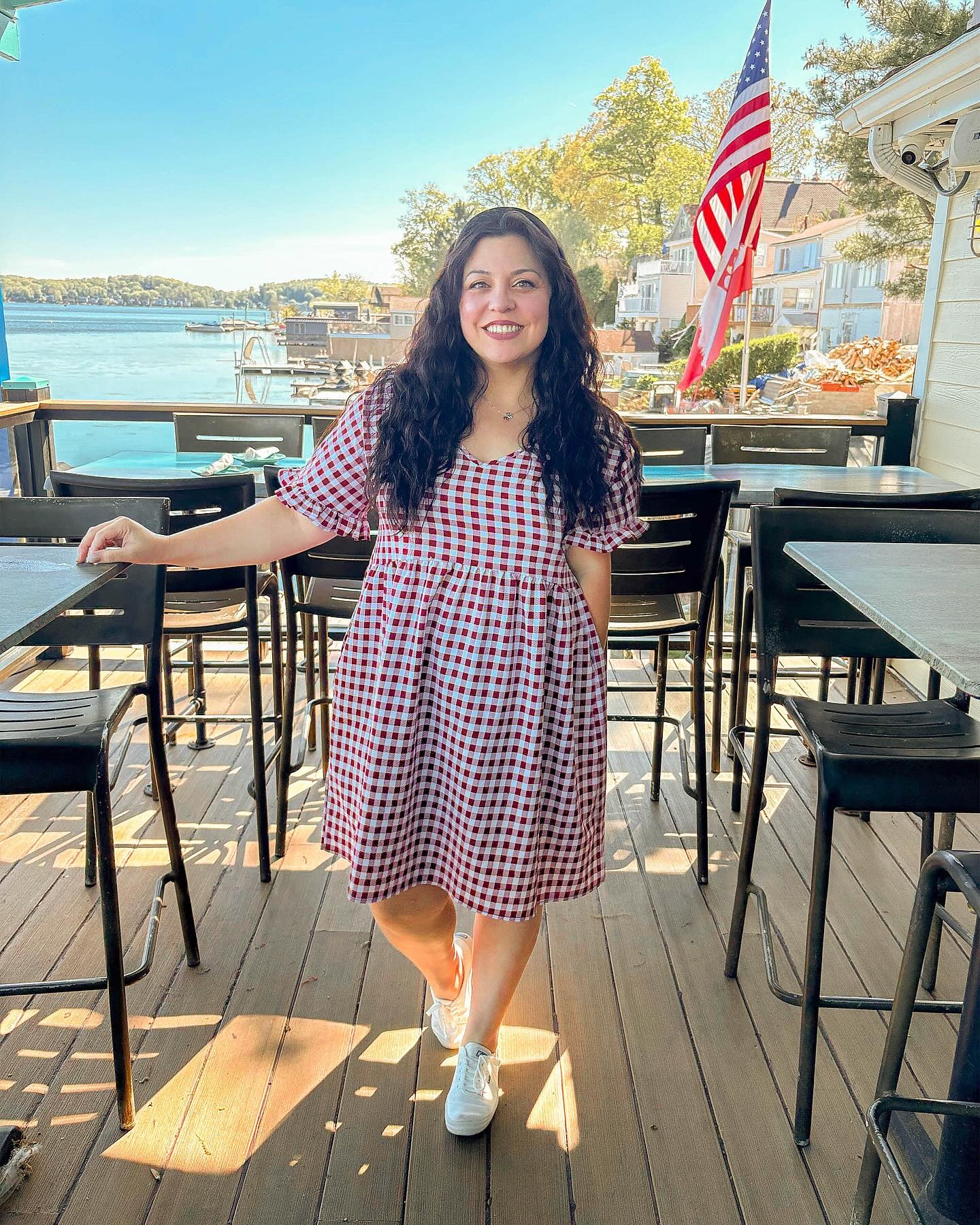 same dress. different chapters. ✨ I originally bought this dress for a Disney trip because it matches the napkins at Hoop-Dee-Doo.. one of our must have reservations 😅🙃 somehow it’s become one of my go-to outfits for vacations, disney, pregnancy, dinners, and even just running errands 👏🏻☀️🤰🏻a cute dress that goes from memory to memory.. I kinda love that. 

✨ comment DRESS and I’ll dm you a link to shop my favorite throw on and go dresses! #casualstyle #momstyle #springdresses #amazonstyle