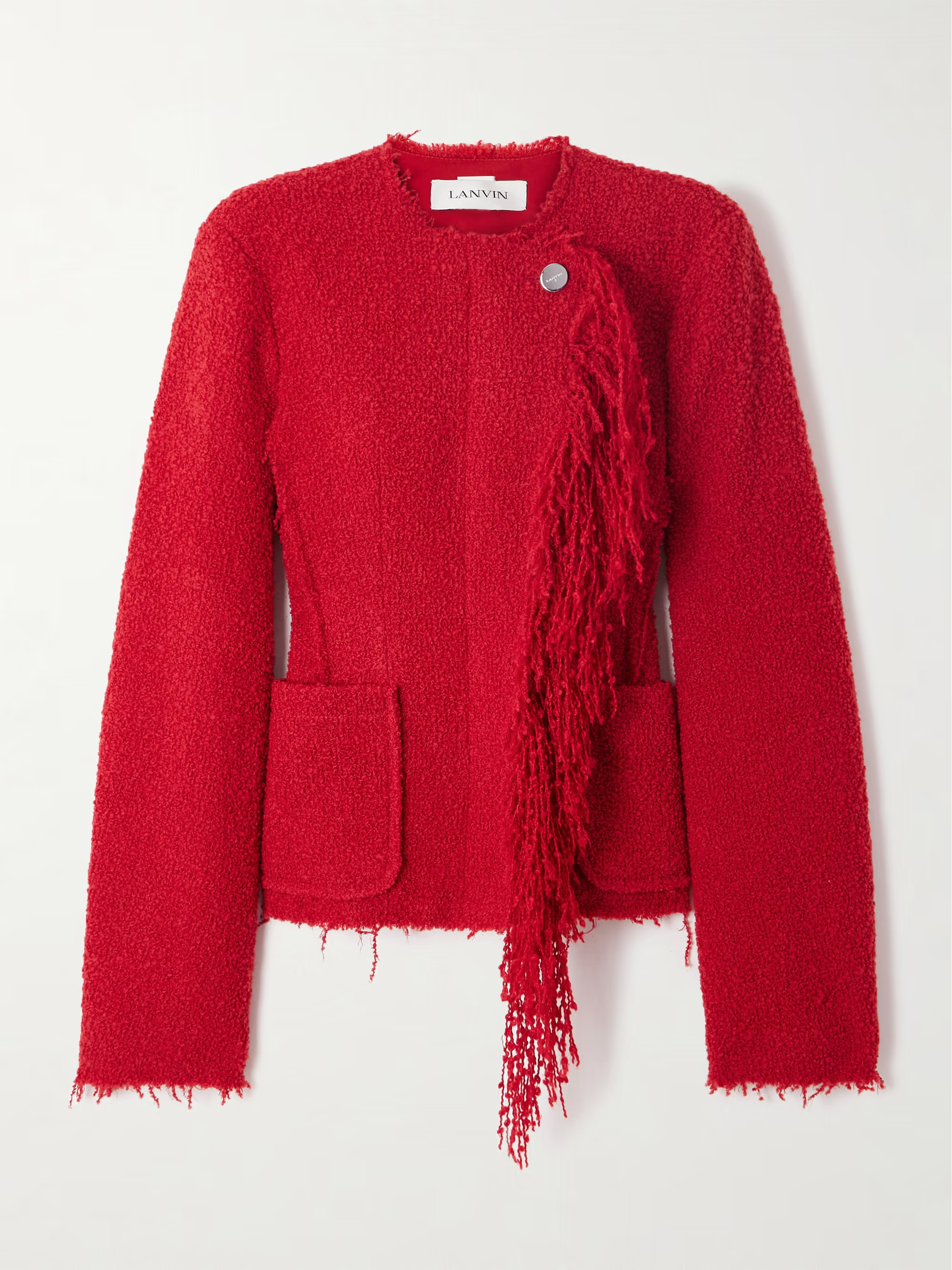Fringed wool-blend bouclè jacket | NET-A-PORTER (US)