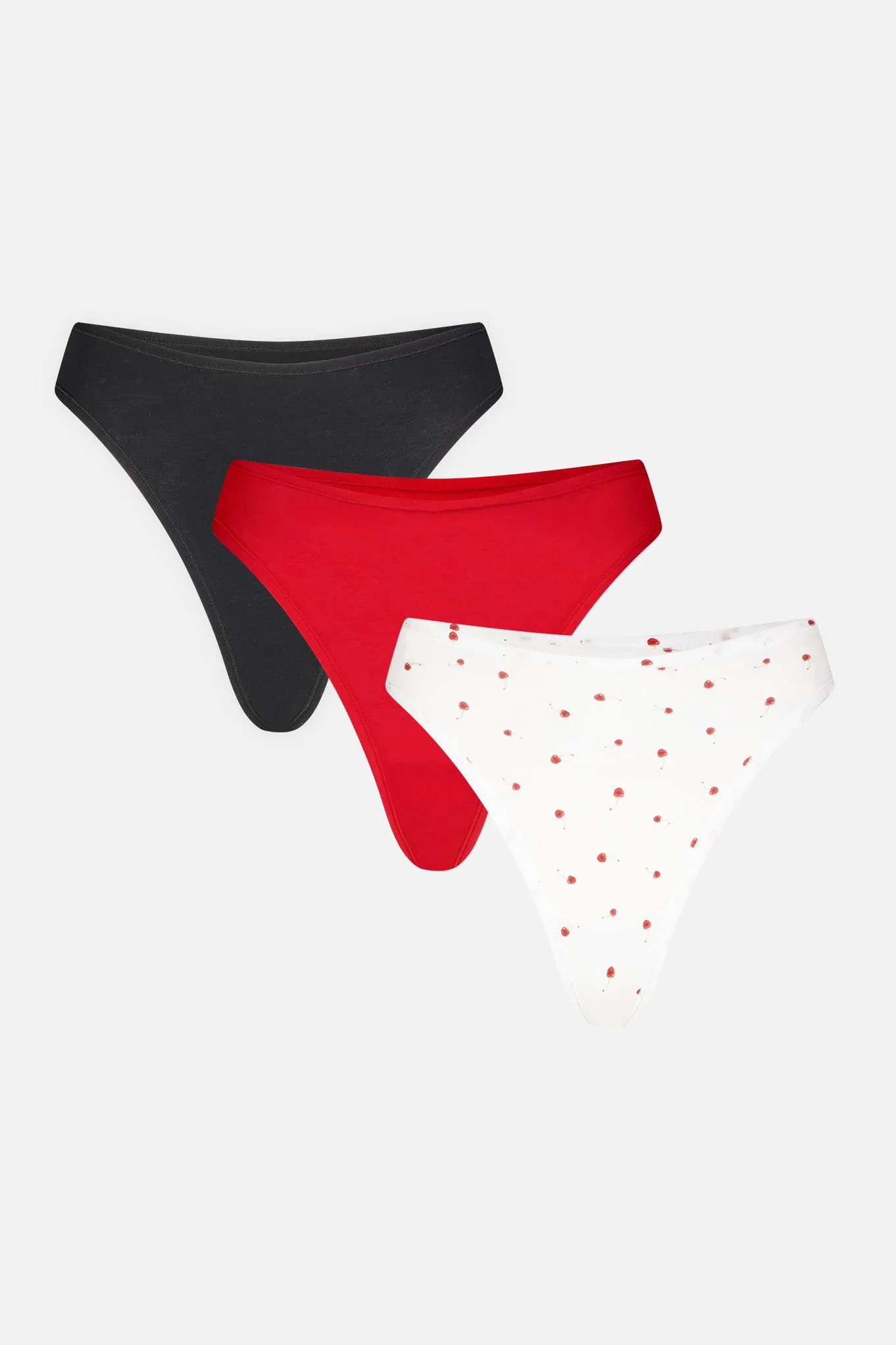 Cloud Cotton Thong in Black Cherry (Pack) | Negative Underwear
