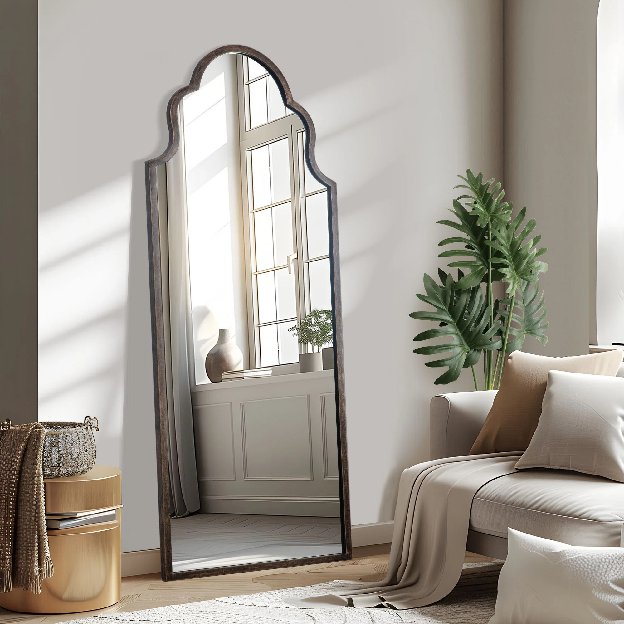 Langley Street® Marthe Modern & Contemporary Distressed Full Length Mirror & Reviews | Wayfair | Wayfair North America