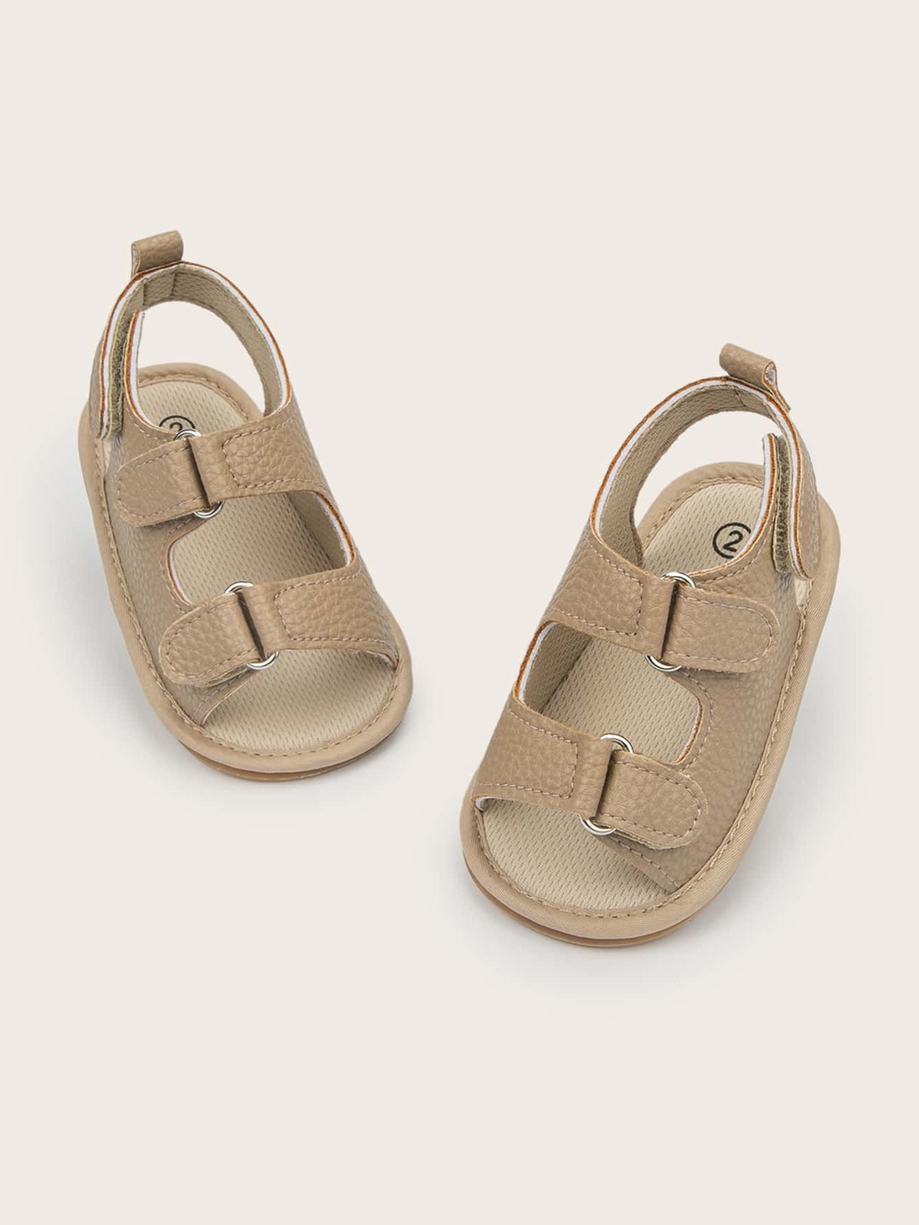 Baby Boys Minimalist Velcro Strap Sandals | SHEIN
