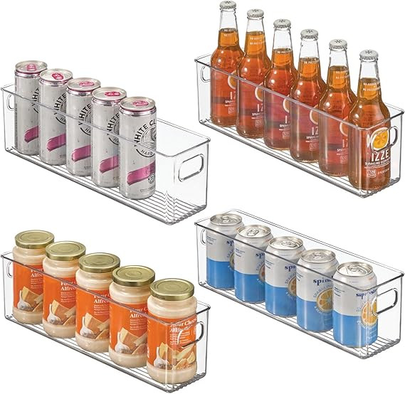 mDesign Plastic Kitchen Organizer - Storage Holder Bin with Handles for Pantry, Cupboard, Cabinet... | Amazon (US)