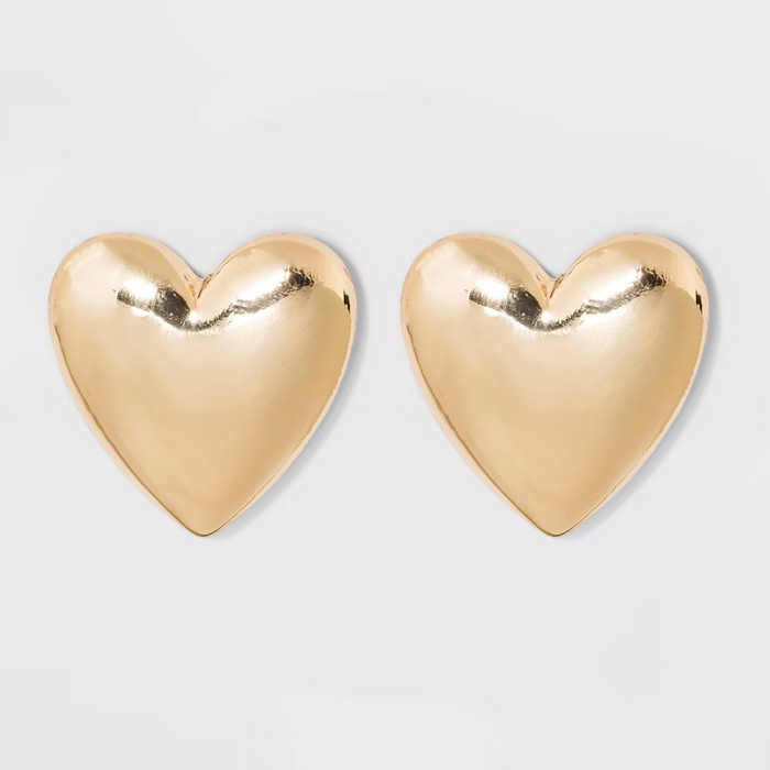 SUGARFIX by BaubleBar Gilded Heart Stud Earrings - Gold | Target