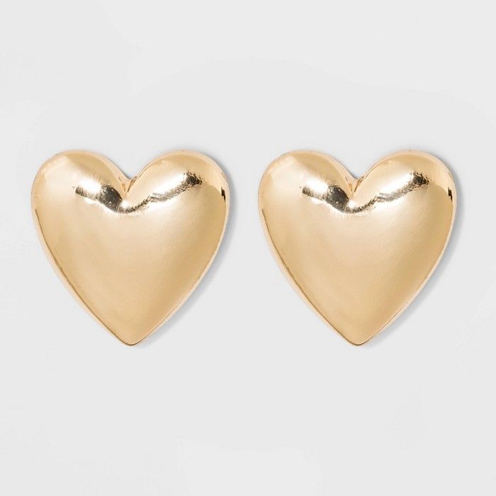 SUGARFIX by BaubleBar Gilded Heart Stud Earrings - Gold | Target