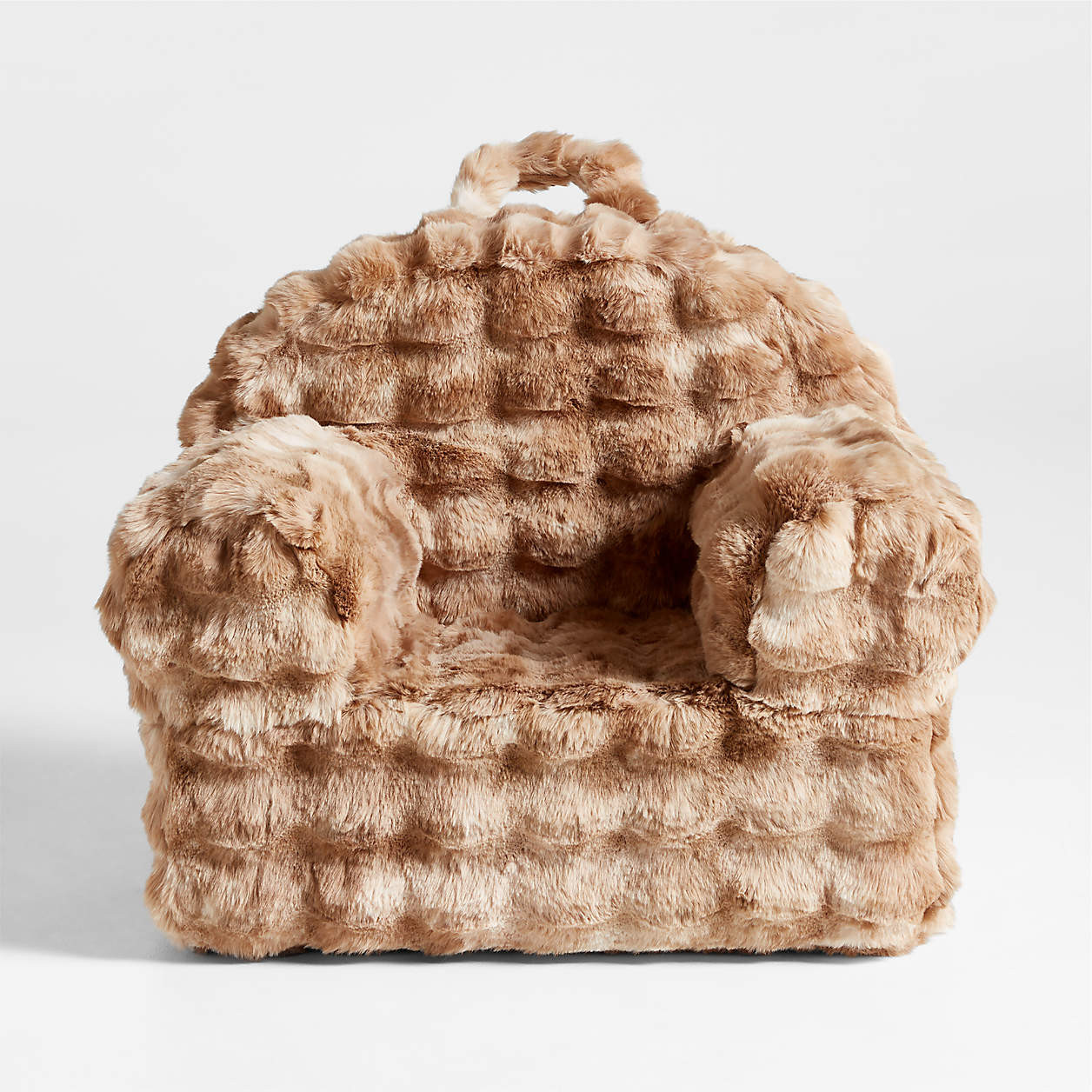 Large Sierra Tan Plush Textured Faux Fur Kids Lounge Nod Chair + Reviews | Crate & Kids | Crate & Barrel