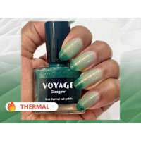 Thermal Temperature Changing Indie Nail Polish [Glasgow] Emerald Green Flakie Sheer Crelly Polish, St. Patrick's Day Art | Etsy (US)