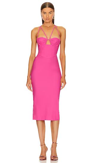 x REVOLVE Elio Midi Dress in Hot Pink | Revolve Clothing (Global)