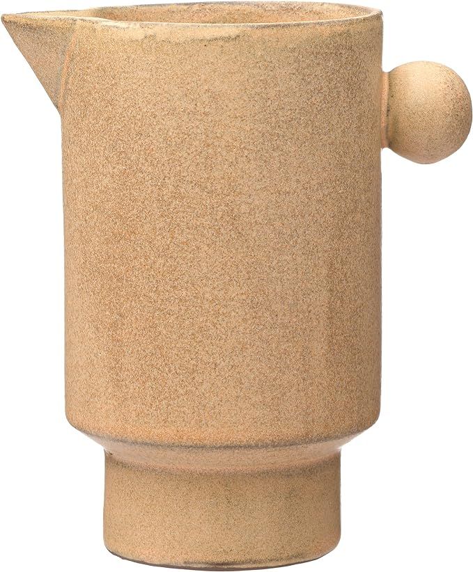 Creative Co-Op Modern Small Stoneware Pitcher or Vase, Putty Brown , 24 oz. | Amazon (US)