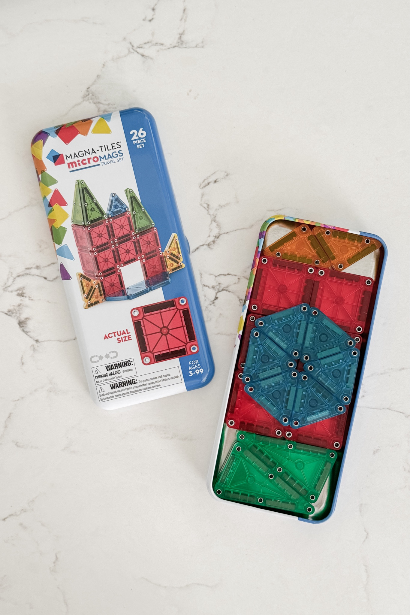We have some travel quickly approaching and I’m trying to come up with screen-free things that I can pack to entertain our #LTKToddler — I was so excited to find this travel sized set of magnetic tiles that come in an aluminum box that can also serve as a base for any of her creations! 

#LTKTravel #LTKKids