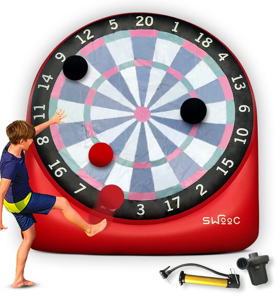 SWOOC Games - Inflatable Giant Kick Darts (15+ Ways to Play) - Jumbo Soccer Dartboard w/Air Pump ... | Amazon (US)
