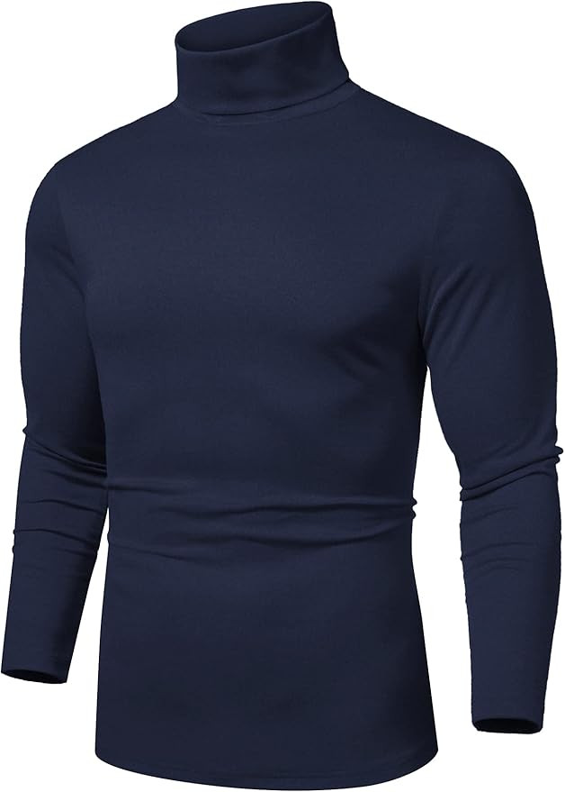 COOFANDY Men's Slim Fit Basic Turtleneck T Shirts Casual Knitted Pullover Sweaters | Amazon (US)