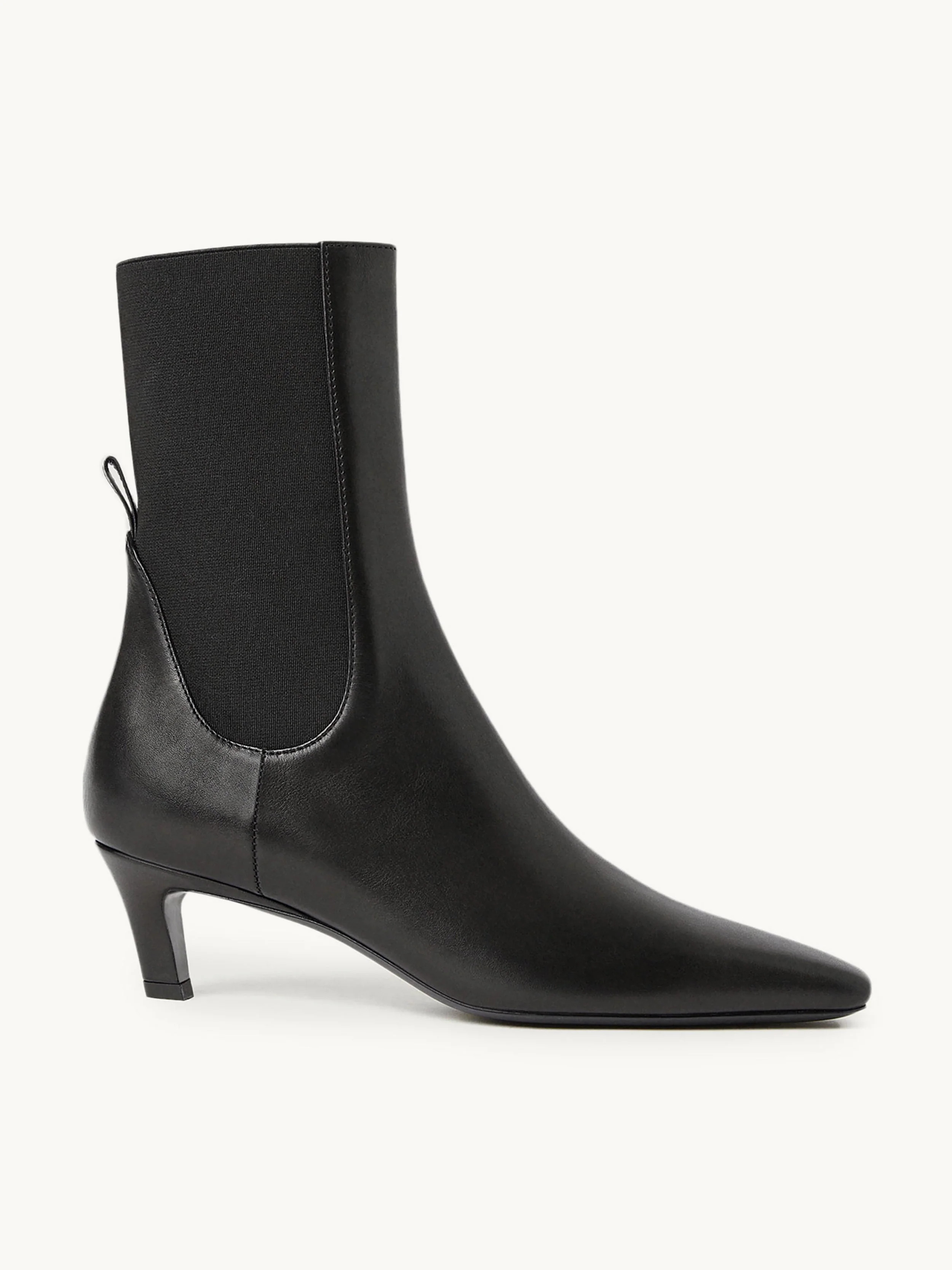 goop | The Mid Heel Leather Boot | goop