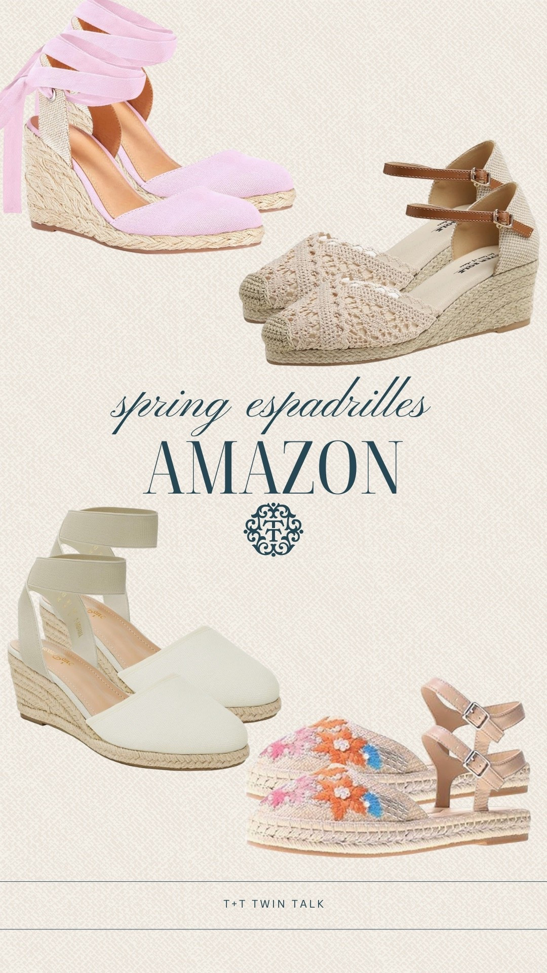 Espadrilles just make outfits feel more put together without much effort. We mixed in classic neutrals with a few pairs that add a little something extra, all from Amazon. These work for vacations, dinners, or anything where you want a little height without heels feeling like too much.

#LTKSeasonal #LTKOver40 #LTKMidsize