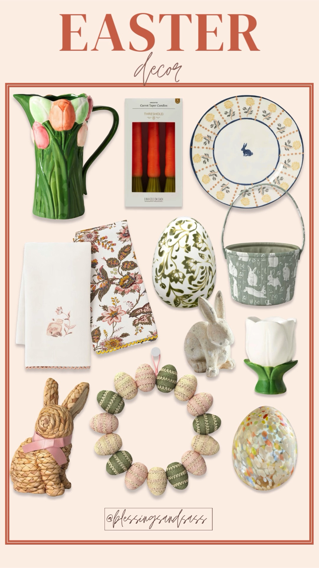 Easter Decor! 
-
-
-
Target, target home, anthropology home, walmart decor, pottery barn decor, Easter, Easter decor, Easter decorations, seasonal home, spring home decor, spring home, decorative items

#LTKSeasonal #LTKHome