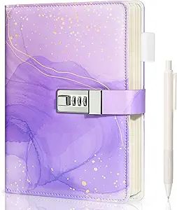 Diary with Lock for Girls, A5 Password Refillable Lined Journal Kit Locked Diary, Cute Stuff Chri... | Amazon (US)