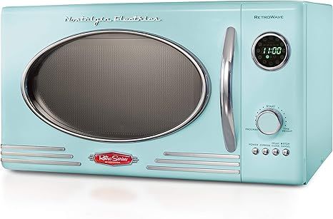 Nostalgia RMO4AQ Retro Large 0.9 cu ft, 800-Watt Countertop Microwave Oven, 12 Pre-Programmed Coo... | Amazon (US)