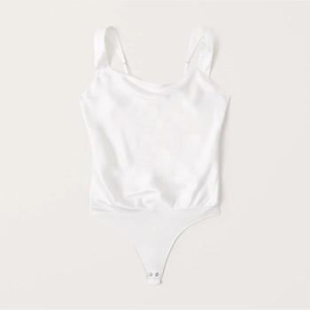 Wide Strap Cowlneck Bodysuit | Abercrombie & Fitch (US)