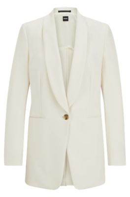 Regular-fit jacket in performance-stretch fabric- White Women's Tailored Jackets size 12 | Hugo Boss (US)