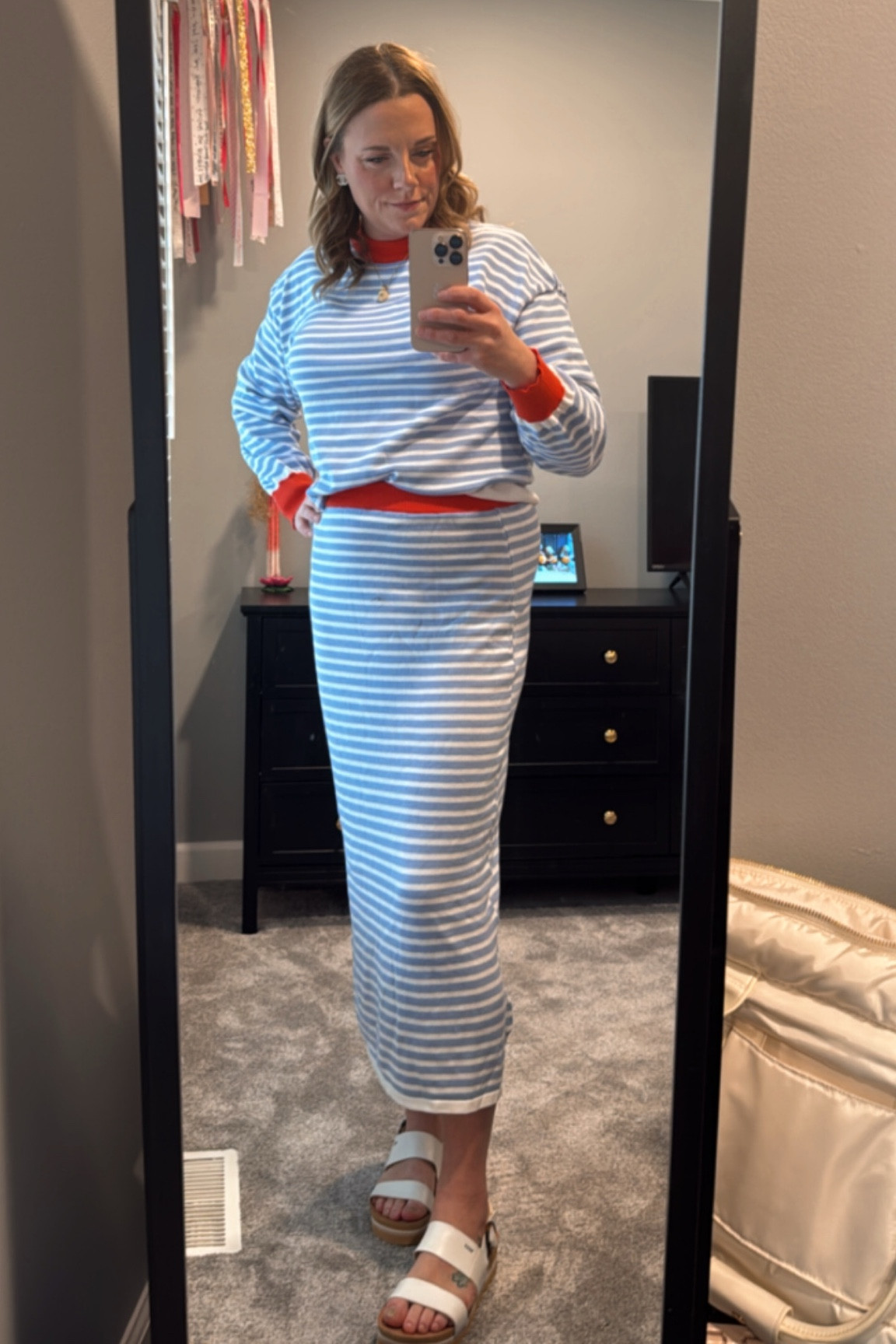 Cruise outfit
Skirt set 
Stripes
Reef

#LTKStyleTip #LTKMidsize #LTKTravel